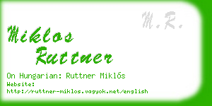 miklos ruttner business card